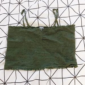 OLIVE GREEN TUBE TOP